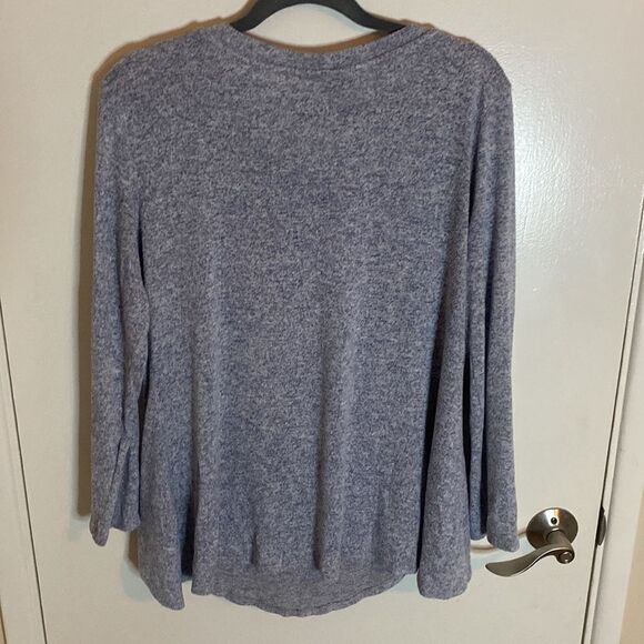 Misia blue softened knit sweater with button detail- Size large - Picture 8 of 8